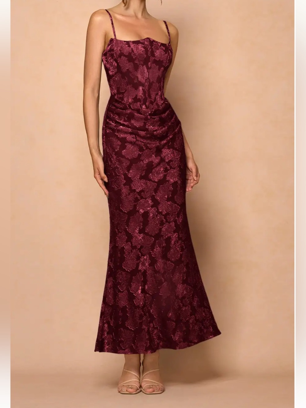 Azazie Atelier Ezrena Wine Maxi Dress